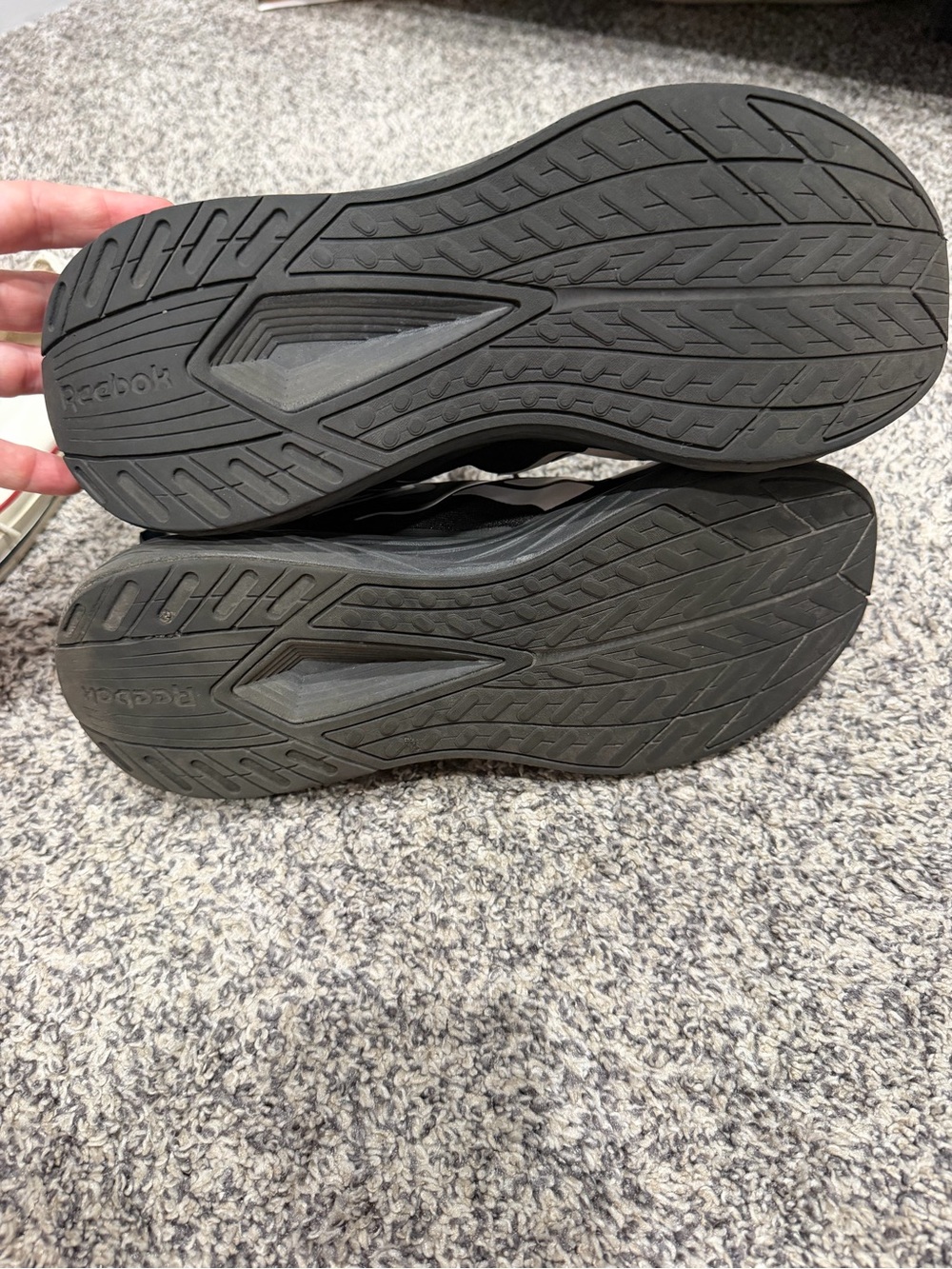 Reebok Men's Black and Silver Athletic Sneakers - Picture 4 of 5